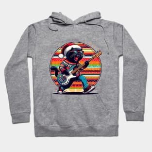 Cat Playing Bass Guitar Hoodie